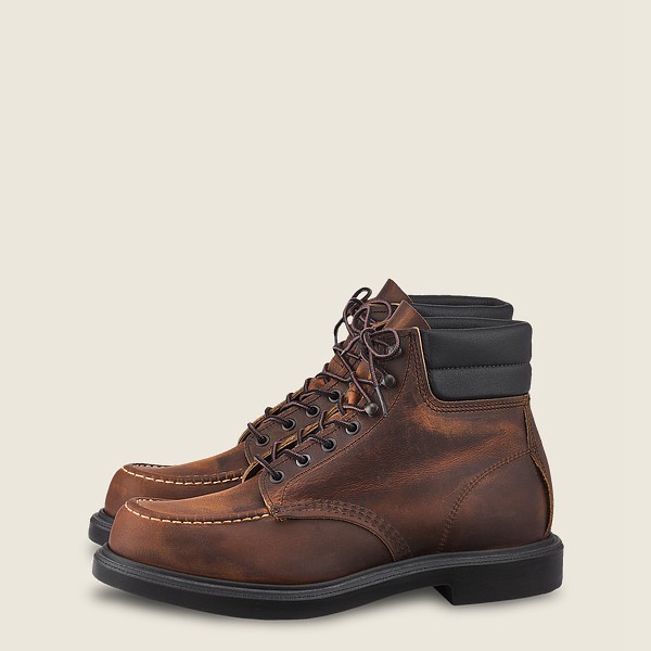 Red Wing Heritage Boots Classic Supersole - 6-inchr Rough & Tough Leather - Dark Brown - Mens OCJ573